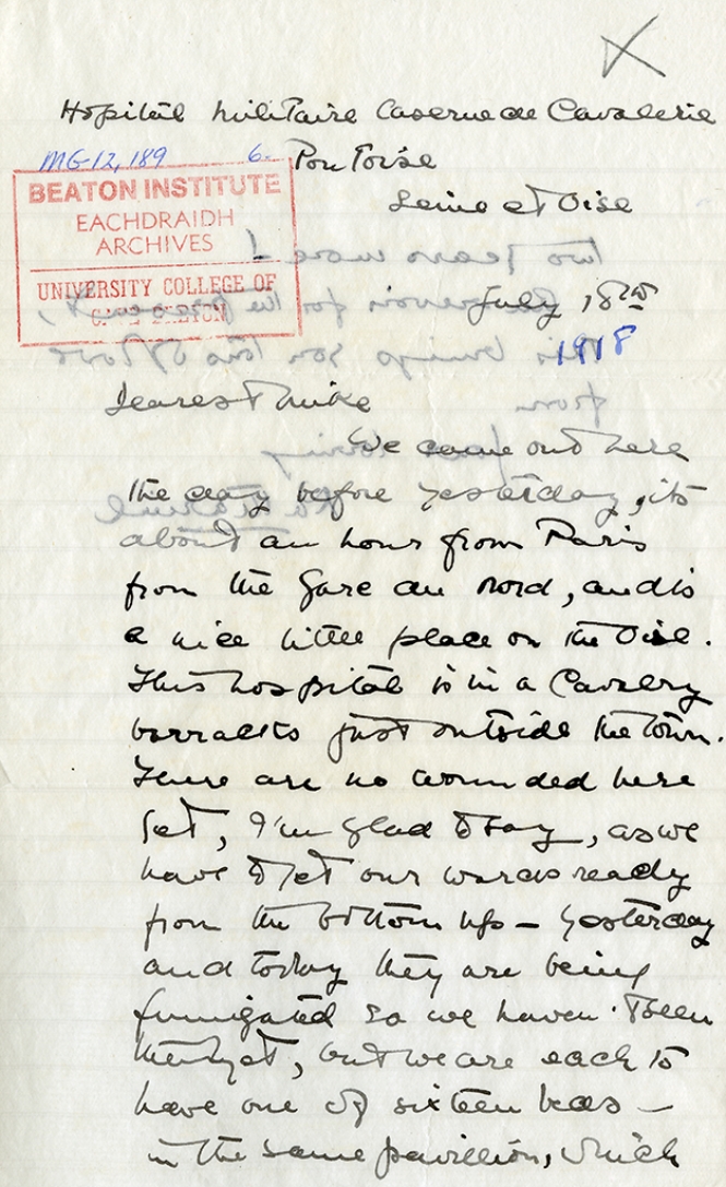 Letter from Katharine McLennan to Mike Farley